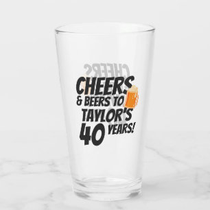 Verre Salutations et bières Anniversaire personnalisé