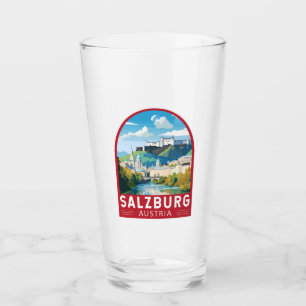 Verre Salzbourg Autriche Travel Art Vintage