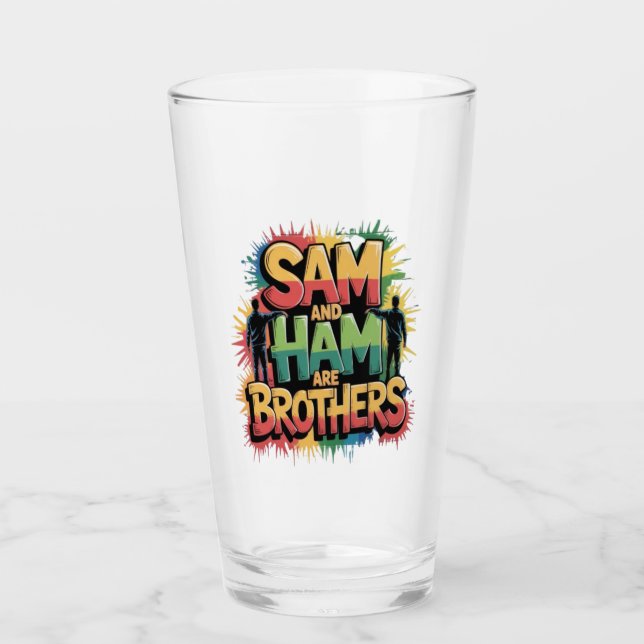 Verre Sam & Ham sont frères (Devant)