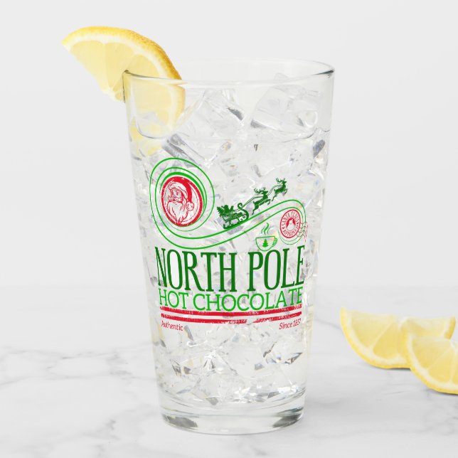 Verre Santa Clause Pôle Nord Chocolat chaud (Devant glace)