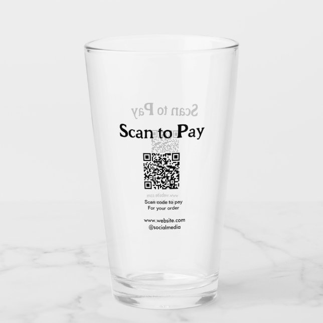 Verre Scanner pour payer la commande QR code ajouter un  (Devant)