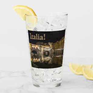 Verre Scène nocturne Ponte Vecchio Reflétant le fleuve A