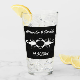 Verre Scorpions Mariages blancs gothiques personnalisés