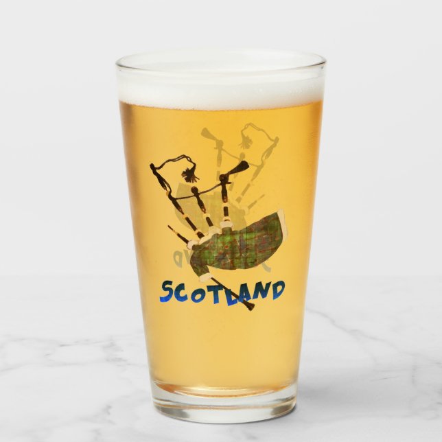 Verre Scotland Bagpipes (Devant (rempli))