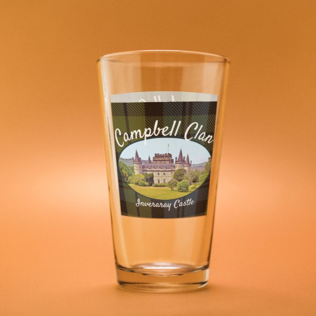 Verre Scottish Campbell Clan Castle Tartan Family Glass (Créateur téléchargé)