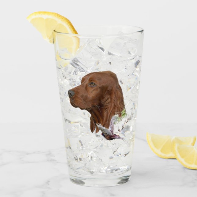 Verre Setter irlandais (Devant glace)