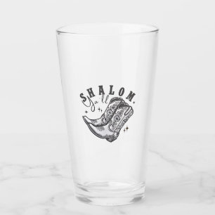Verre Shalom Y'all Cowboy juif Hanoukka Ouest