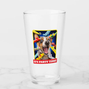 Verre Sifflets pour fête de chien heureux
