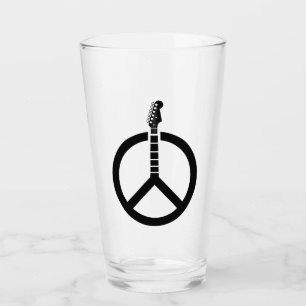 Verre Signe de paix de la guitare