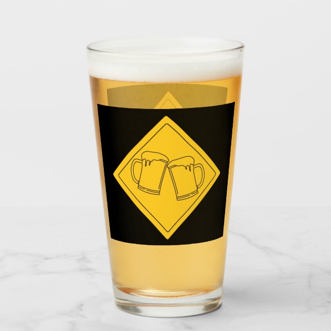 VERRE SIGNE DES AMATEURS DE BIÈRE (Devant (rempli))