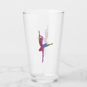 Verre Silhouette Ballerina   Danse élégante de ballet
