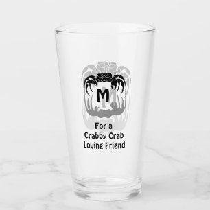 Verre Silhouette de crabe fantôme Casant un monogramme