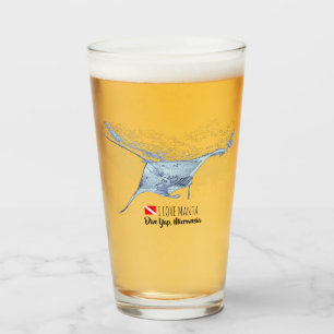 Verre Silhouette de Manta ray