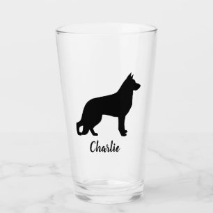 Verre Silhouette GSD de chien de berger allemand