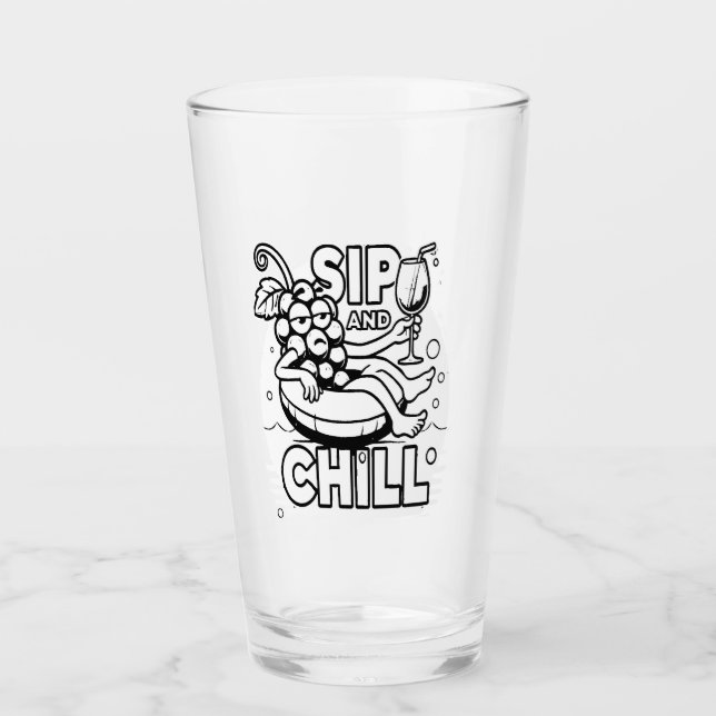 Verre Siroter Et Refroidir (Devant)