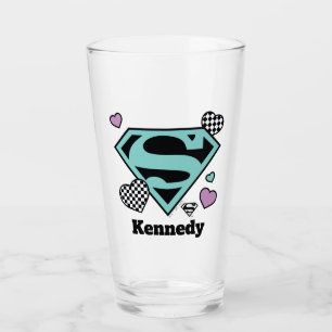 Verre Skater Girl Supergirl Coeurs S-Shield