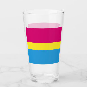 Verre SlipperyJoe pansexuel drapeau de la fierté rose am