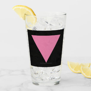 Verre SlipperyJoe's rose triangle drapeau clair rose sym