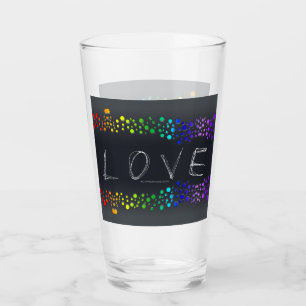 Verre SlipperyJoe's scribbled love word rainbow gradient