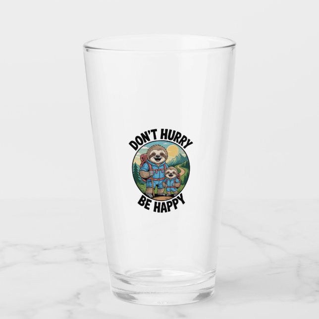 Verre Sloth Hiking Team Don't Hurry Be Happy Enjoy the J (Devant)