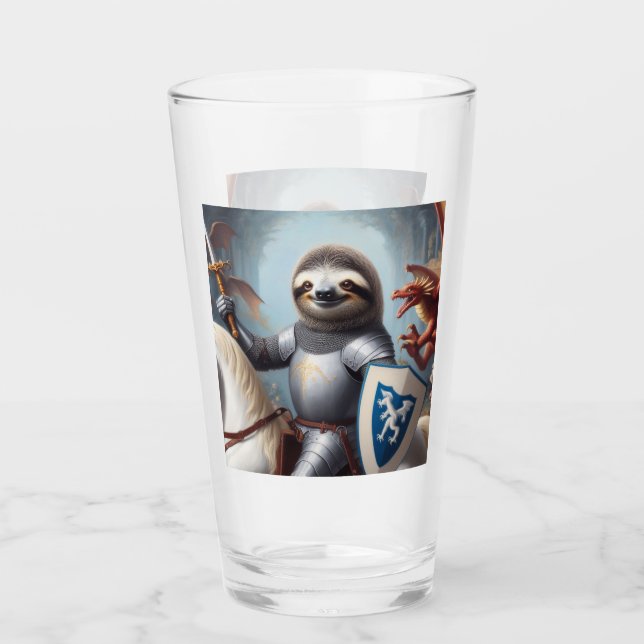 Verre Sloth Knight Fighting Dragons (Devant)