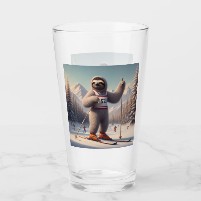 Verre Sloth Skiing (Devant)