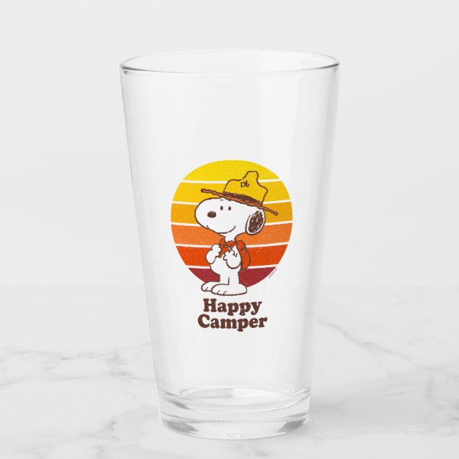Verre Snoopy | Scout Beagle - Happy Camper (Devant)