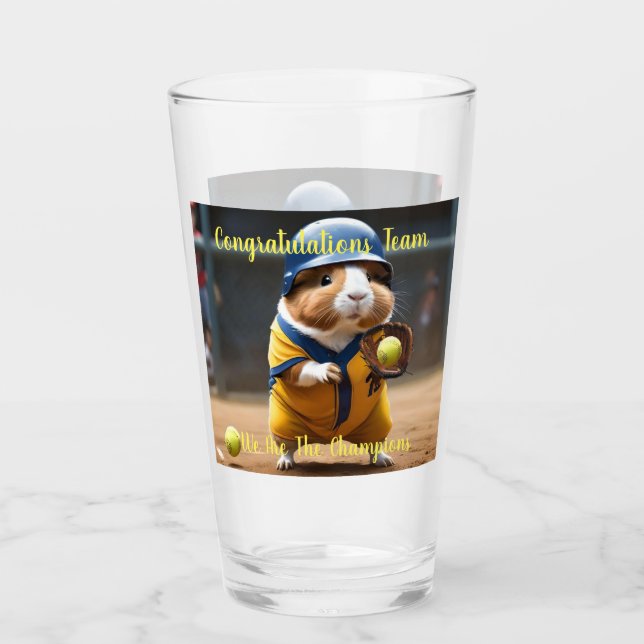 Verre Softball Superstar : Le grand jeu du Cochon de Gui (Devant)