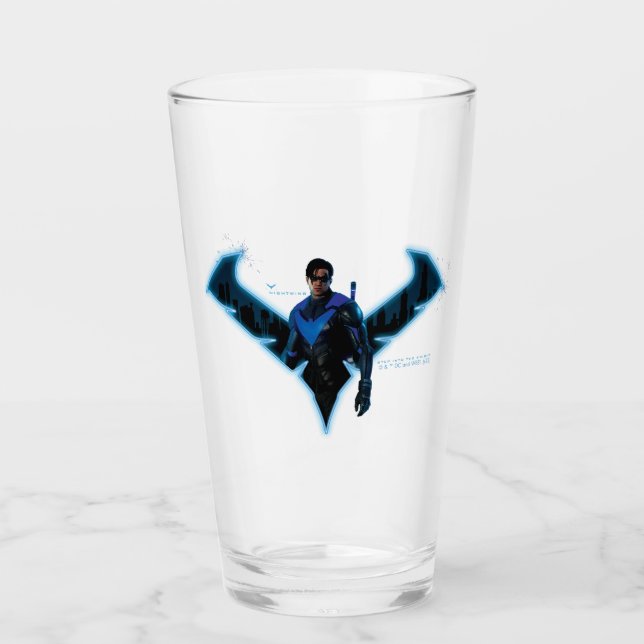 Verre Soirée Gotham Knights dans le logo (Devant)