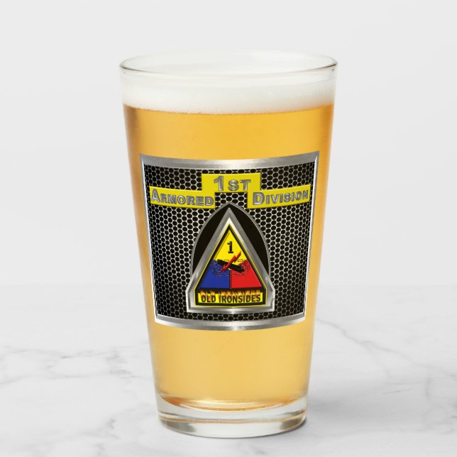 Verre " Soldats de fer " 1re division blindée (Devant (rempli))