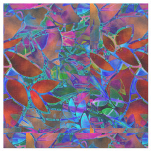 Verre souillé d'abrégé sur floral tissu