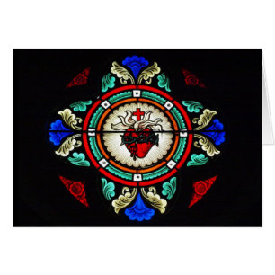 Verre souillé de coeur sacré