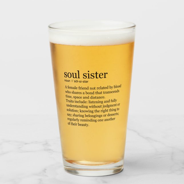 Verre Soul Sister Pint (Devant (rempli))