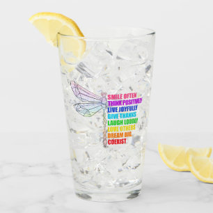 Verre Sourire de libellule Pensez souvent de manière pos