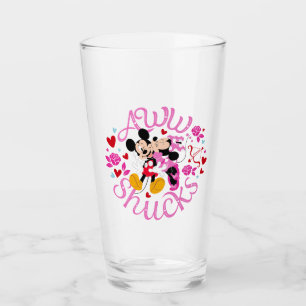 Verre Souris Mickey et Minnie Aww Schucks