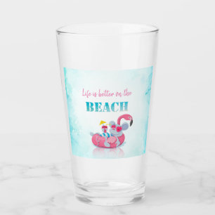 Verre Souris mignonne  Plage élégante  