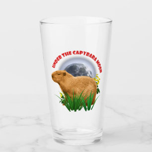 Verre Sous la Lune du Capybara Animal Mignon