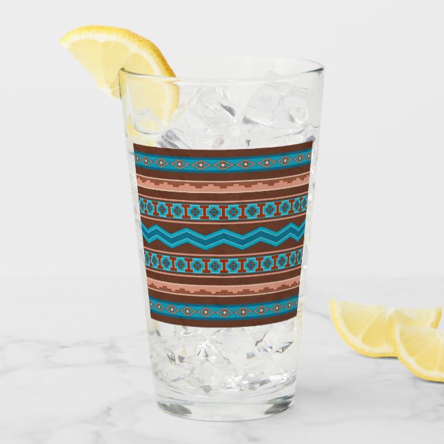 Verre Southwest Style Geometric Cameron Gorge Design (Devant glace)