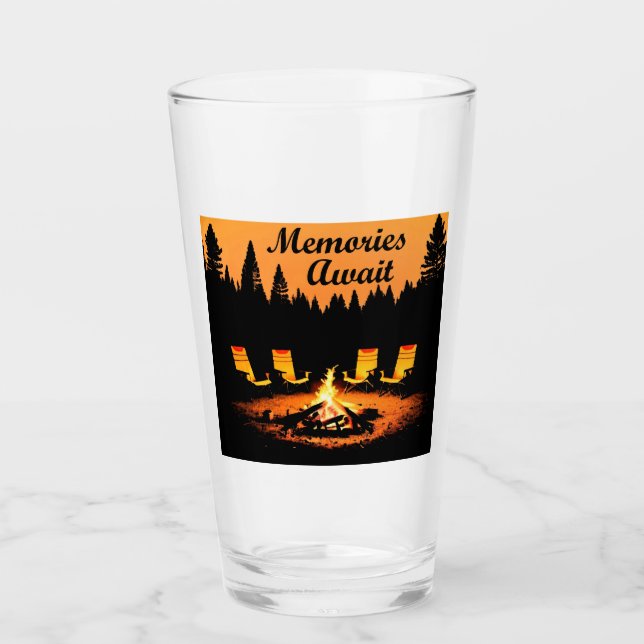 Verre Souvenirs du camping en attente (Devant)