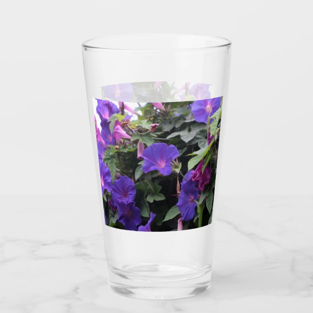 Verre Spring Morning Glories en bleu (Devant)
