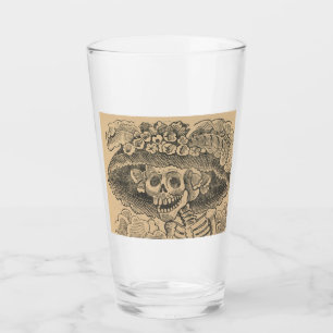 Verre Squelette Dapper (Calavera Catrina) (Crâne Élégant