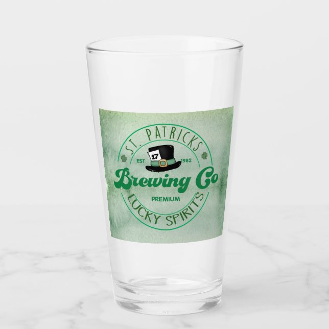 Verre St. Patricks Brewing Co. | Bière Lucky Spirits (Devant)