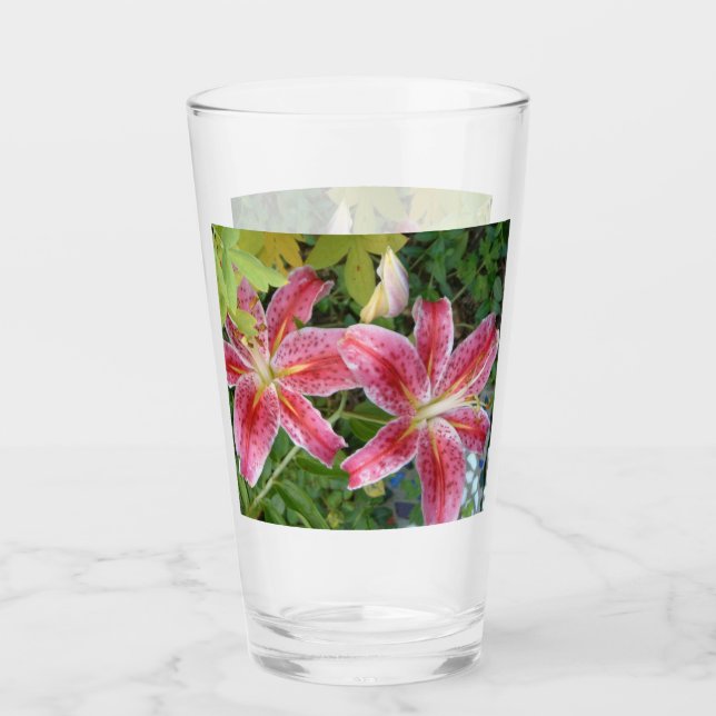 Verre Stargazer Lilies Jardin Floral (Devant)