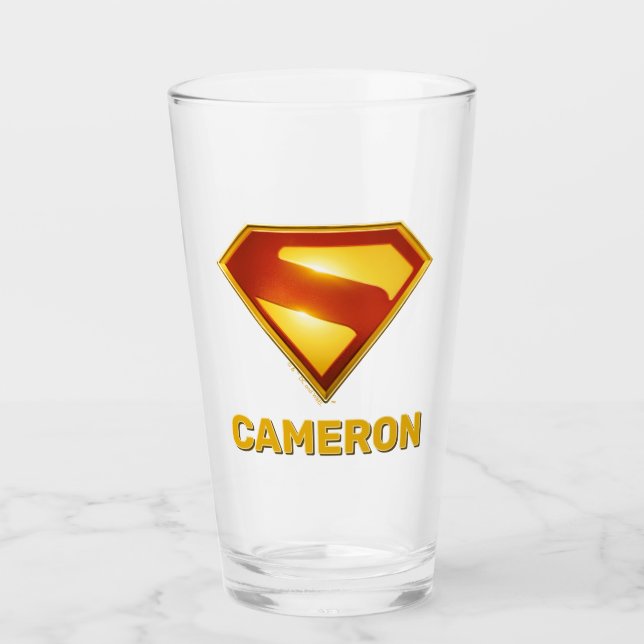 Verre Superman Golden S Shield brillance (Devant)