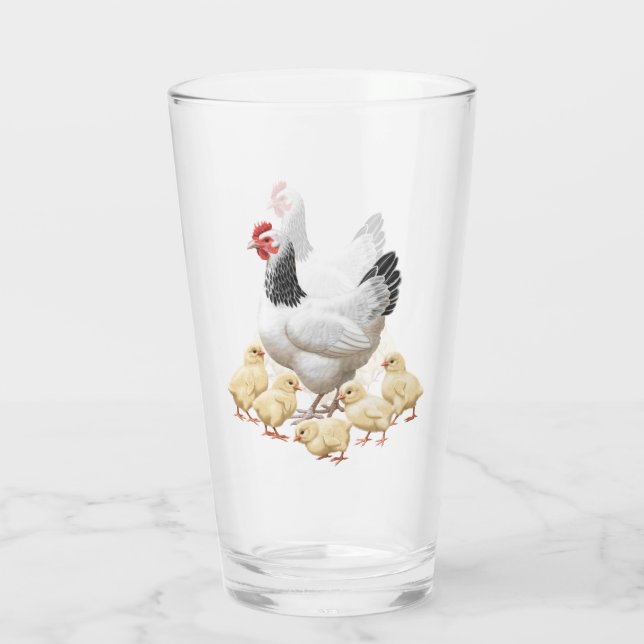 Verre Sussex Chicken Mama Hen et Chicks (Dos)
