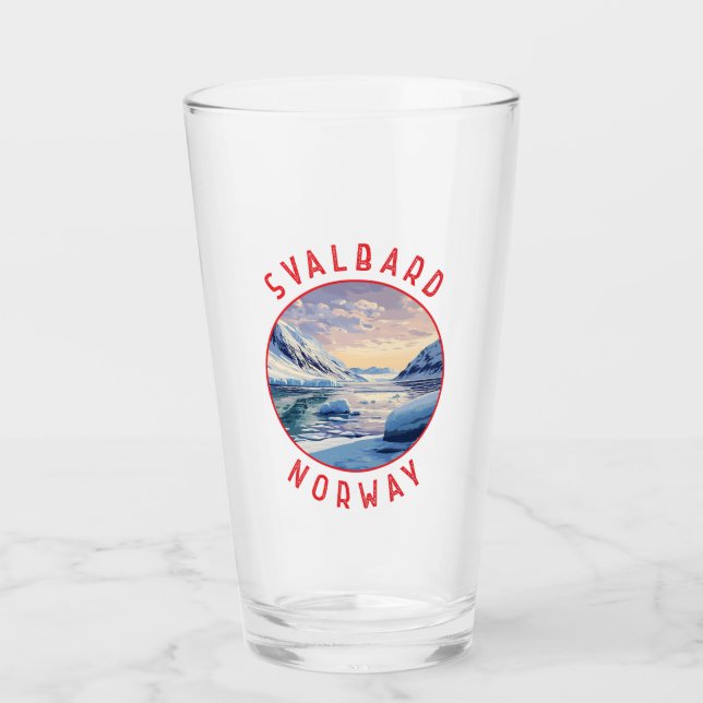 Verre Svalbard Norvège Cercle en détresse rétro (Devant)