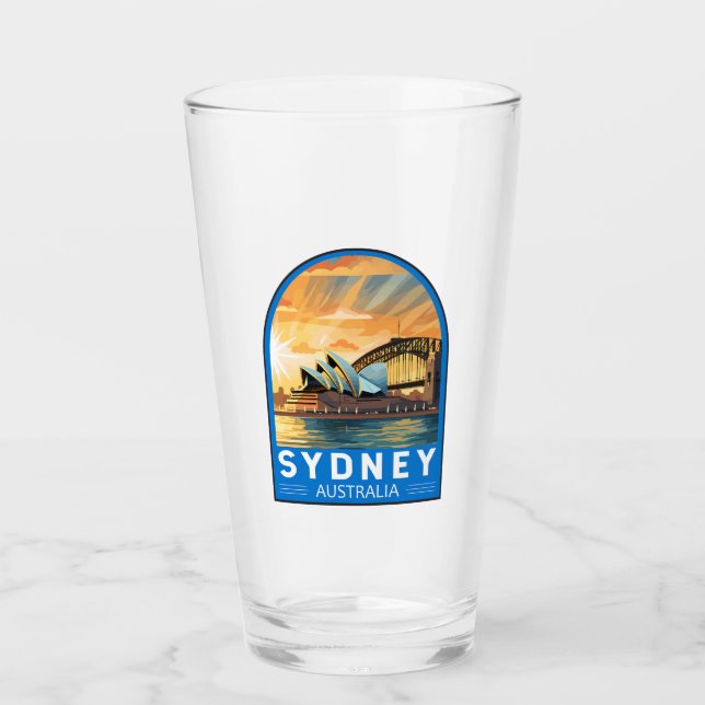 Verre Sydney Australia Travel Art Vintage (Devant)