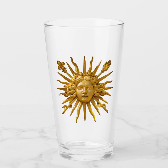 Verre Symbole de Louis XIV le Roi Soleil (Devant)