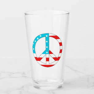 Verre Symbole de paix du drapeau américain