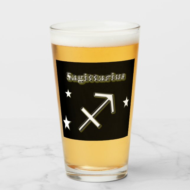 Verre Symbole sagittaire  (Devant (rempli))